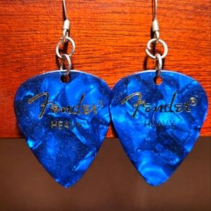 Fender guitar pick earrings